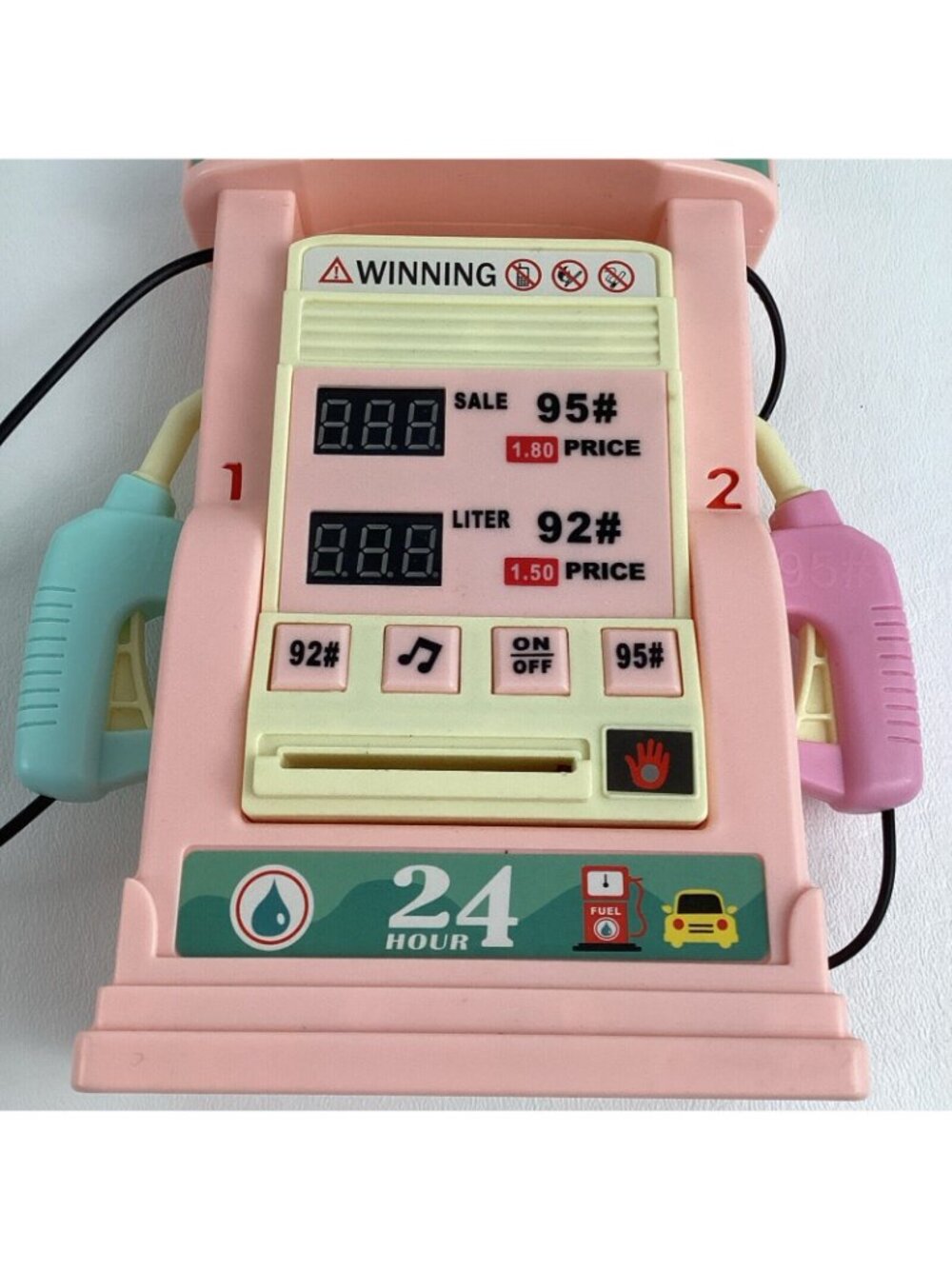 Gas Station Electronic Fuel Pump Lights Sounds 7" Pretend Play Toy Pink Musical - Picture 6 of 7